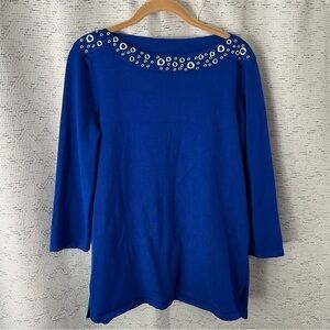 Cable & Gauge Lightweight Pullover Sweater Top
Size M